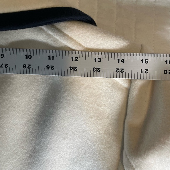 J. Crew Wool Cream Navy Trim Pea Coat Nello Gori Italian Fabric Jacket Womens 2 - Picture 16 of 16